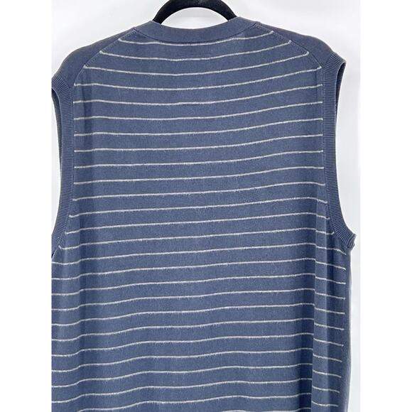 Y2K CALVIN KLEIN V-Neck Sweater Vest Adult XL Eagle Skull Graphic Print Grandpa - Picture 12 of 13